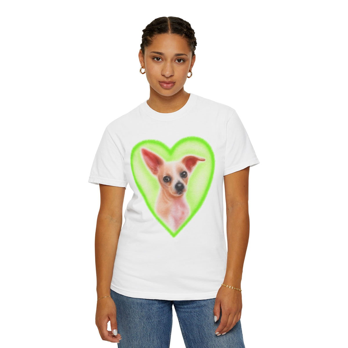 chihuahua airbrush printed tee