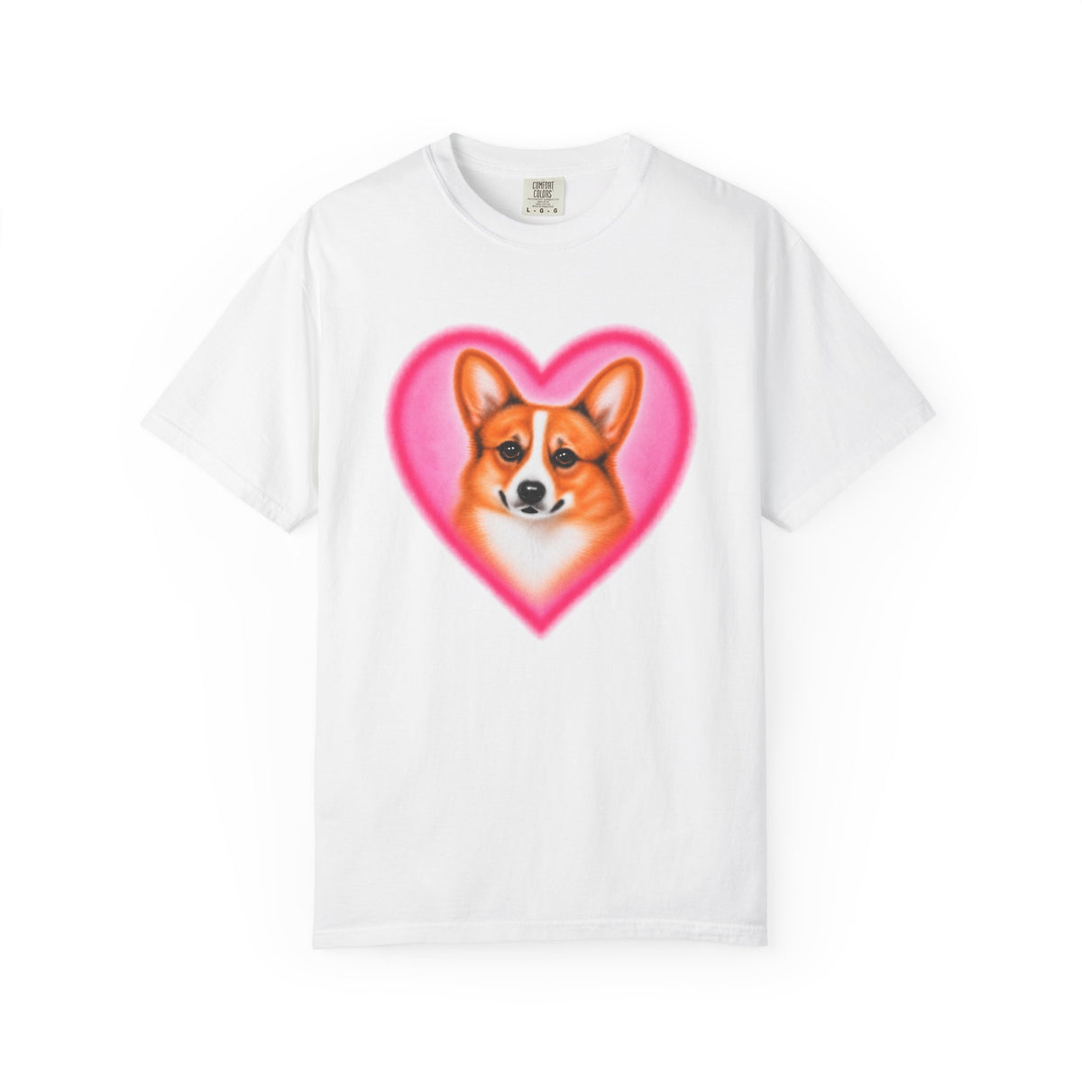 corgi airbrush printed tee